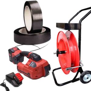 ARGON kit reggiatrice batteria 10-16mm PET/PP batteria e caricabatteria reggette PP 12mm carrello