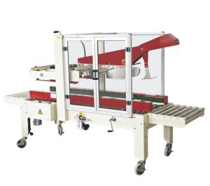 RUBBER nastratrice automatica alla fine della LINEBOX-03 linea di confezionamento scatole