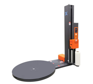 SMARTWRAP X2 PRE-STRETCH macchina avvolgipallet con bilancia e stampante per etichette, con tavola rotante e carrello portabobina sulla colonna